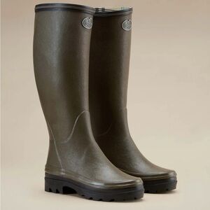 Le Chameau Giverny Jersey Lined Rain Boots Size 38